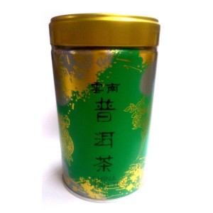 【訳あり】賞味期限：2021.12.31　横浜中華街　中国銘茶 プーアール茶　125ｇ、缶詰め、新品未開封、数量限り♪