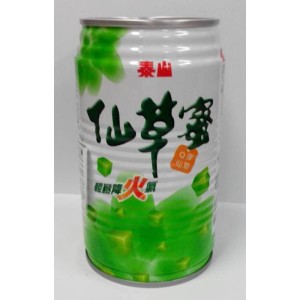 横浜中華街　泰山　仙草蜜（仙草ぜリー入り）飲み物、 330g（缶）、清火飲料、台湾では、薬膳清涼飲料水として、よく飲みます♪