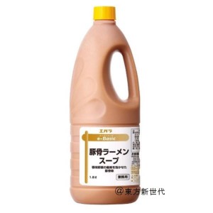 横浜中華街　エバラ e-Basic 豚骨ラーメンスープ 1.8L 、白湯と香味野菜を効かせた豚骨ラーメンスープです。♪