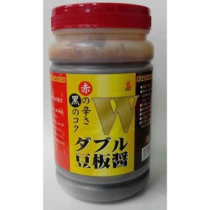 ダブル豆板醤（ダブルトウバンジャン）　1000g　　赤の減塩豆板醤と、黒の『ピーケン』豆板醤（発祥の地）をブレンドしました♪