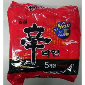 韓国食品　辛ラーメン（即席めん）600g（120gX5食入り）、韓国インスタント麺♪