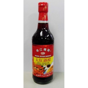 横浜中華街　珠江橋牌　大紅浙酢（赤酢）　500ml瓶！浙江省の伝統的な製法で作られている卓上赤酢（調味料）♪