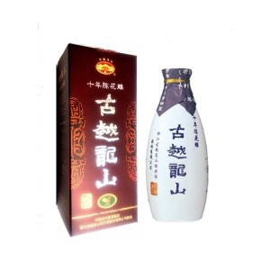 古越龍山　十年熟成紹興酒 10年 景徳鎮ボトル 500ｍｌX　1本（1本売り）、限定仕込（化粧箱付き）