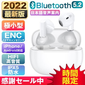 【2022最新・極小型】 ワイヤレスイヤホン Bluetooth 5.2 イヤホン 超小型 高音質 両耳 左右分離型 軽量 ブルートゥース イヤホン 通話 