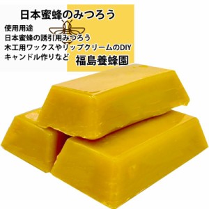 日本蜜蜂 蜜蝋 誘引剤 3個セット 約100ｇ 手に持ちやすい 日本蜜蜂のみつろう 養蜂家監修 送料無料