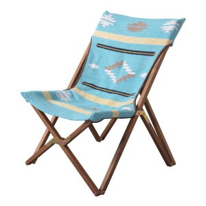 フォールディングチェア　椅子 オシャレ アウトドア 折り畳み グランピング キャンプ ブルー 青 TTF-925A