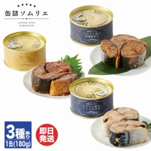 缶詰ソムリエ 3種あり 水煮 / 味噌煮 / 味付け【サバ缶 さば缶詰 缶詰 長期保存 常温 おつまみ ストック セット ギフト プチギフト お返