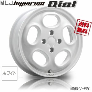 MLJ ハイペリオン Dial ホワイト 15インチ 4H100 4.5J+43 ハスラー タント ムーヴ N-BOX 4本