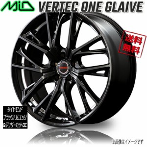 マルカ M.I.D VERTEC ONE GLAIVE Dブラック/RIMエッジ&UCDC 18インチ 5H114.3 7J+55 4本