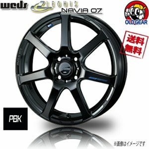 WEDS 軽量 レオニス NAVIA 07 PBK エンケイ製 ナヴィア 17インチ 4H100 6.5J+42 4G アクア ヴィッツ スイフト ノート デミオ 1本