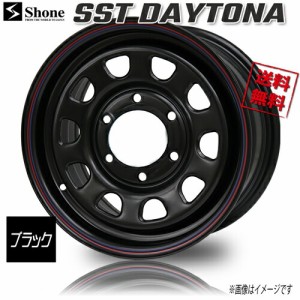 SHONE SST DAYTONA ブラック FR37キャップ別売 デイトナ 15インチ 6H139.7 8J-20 φ110 ランクル 60系 70系 78 プラド 4WD 4本