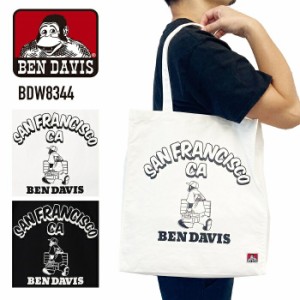 BEN DAVIS ベンデイビス キャンバストートバッグ BDW-8344 帆布バッグ キャンバス トート スクールサブバッグ PRINT TOTE BAG 肩かけ 手