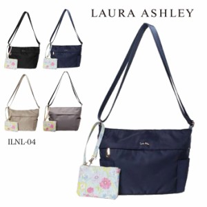 LAURA ASHLEY ローラアシュレイ ショルダーバッグ ILNL-04 ヨコ型  サブバッグ マルチポーチ付き カジュアル おしゃれ かわいい A5 4L 撥