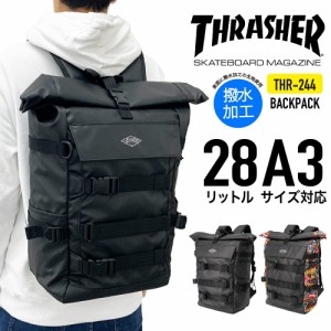 THRASHER スラッシャー トップロールリュック デイパック バックパック リュックサック スクールリュック A3 35L 大容量 普段使い タウン