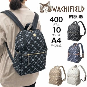 WACHIFIELD わちふぃーるど リュック ラウンドリュック デイパック バックパック WTSK-05 モノグラム 猫のダヤン ダヤン 10L A4 軽量 撥