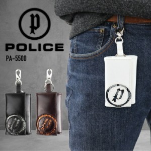 POLICE ポリス キーケース キーホルダー 牛革 ロゴ 4連フック リングホルダー EVEN(イーブン)シリーズ PA-5500