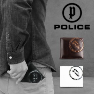 POLICE ポリス 牛革 ショートウォレット 二つ折り財布 メンズ EVEN(イーブン)シリーズ PA-5502