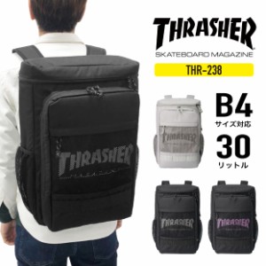 THRASHER スラッシャー リュック デイパック バックパック リュックサック スクエアリュック B4 30L 大容量 抗菌 消臭 普段使い タウン 