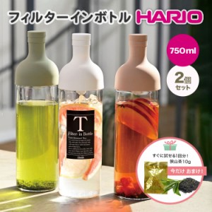 【色が選べる2個セット】HARIO ハリオ フィルターインボトル 750ml FIB-75 水出し茶ボトル  お茶 冷茶 ボトル エコ 脱プラ サスティナブ