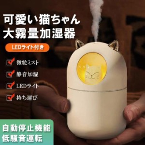 ポイント10倍を開催 加湿器 卓上 小型 超音波 スチーム式 300ＭＬ 大出霧量 超微粒ミスト 超静音 ミニ加湿器 運び用 USB 保湿 潤う 美容 