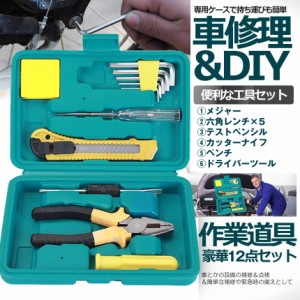 工具セット ホームツールセット 日曜大工 常用ツール 作業道具 精密 工具 ガレージ キット 車用修理セット DIY作業 KOUGUSET12