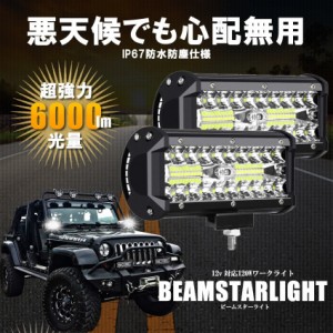 120W LED作業灯 ワークライト ２個セット 投光器 LED 12v 防水 防塵 防震 省エネ バックライト コンボビーム 2-BEAMSTLT