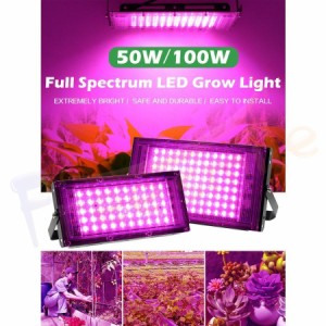 LED植物育成ライト 50W 50ledチップ 植物ライト 植物育成用 室内植物成長ライト 屋内栽培ライト 日照不足解消 使用範囲は2m2 低消耗 省エ