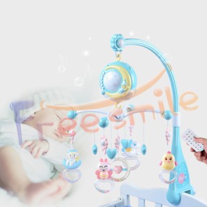 ベッドメリー ベビーベッドおもちゃ 赤ちゃん オルゴール 360度回転 音楽あり 投影機能 リモコン付 知育玩具 赤ちゃん 新生児 出産祝い 