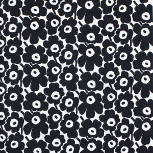 marimekko マリメッコ ファブリック 生地  MINI UNIKKO　No.190（単色黒）