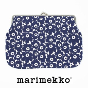 marimekko　マリメッコ　がま口ポーチ（中）　PIKKUINEN UNIKKO　No.853(39)　ダークブルー