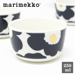 marimekko　マリメッコ　ボウル（小）　UNIKKO No.152(39)（ダークブルー×ゴールド） 【日本限定】