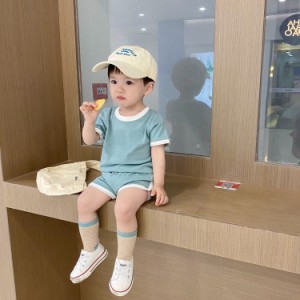 子供服 セット 男の子 2色あり 無地 セットアップ スーツ 夏 キッズ カジュアル 可愛い 子供服 おしゃれ 韓国風 トップス お出掛け