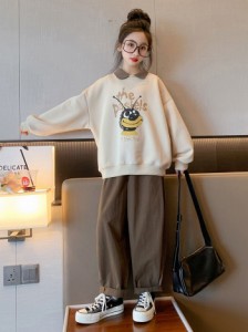 女の子スーツ 子供服 上下セット look 新品 コーヒー色 運動会 ストリート 2024春新作 可愛い 部屋着 お出掛け カジュアル 韓国風 子供用