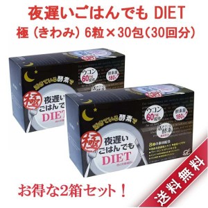 2個セット 新谷酵素 夜遅いごはんでも DIET 極 (きわみ) 自然由来の活きている酵素6粒×30包 30回分 サプリメント