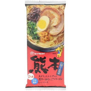 送料無料！マルタイ 熊本黒マー油とんこつラーメン 2食入 186g