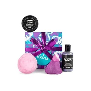 送料無料！LUSH ラッシュ Relax リラックス ショップバッグ付き ギフトセット バスボム 入浴剤 シャワージェル ローション セット