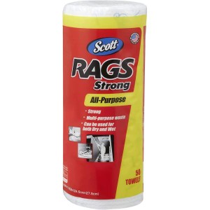 送料無料！日本製紙クレシア SCOTT Rags ストロング 275×245mm 50カット 65830 ホワイト