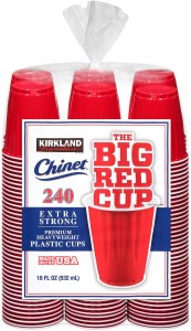 送料無料！カークランド Kirkland  使い捨てカップ マルチ 532ml 240個入 レッドカップ プラスティック 1193444