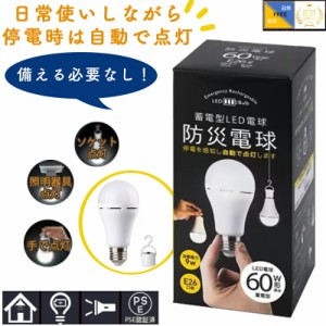 防災 電球 LED電球 LED 充電式 蓄電 ランタン ライト  防災 防災グッズ バッテリー内蔵 E26 60W 相当 昼白色 懐中電灯  地震対策 停電対