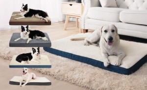 ペットベッド ペットクッション XL 長方形 ペットソファー 犬 ベッド 猫ベッド 枕付き 高反発 取り外せるカバー 滑り止め 防水 洗える  