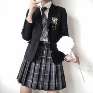 セットアップ レディース シャツ ジャケット スーツ ネクタイ スカート 制服 インスタ映え 高見え 可愛い かわいい 韓国 かっこいい カジ