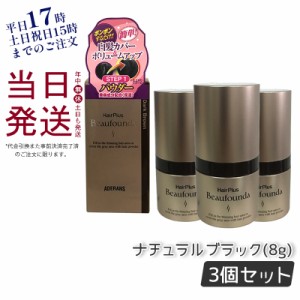 ヘアプラス ビューファンデパウダー ナチュラルブラック 8g 女性用 白髪染め 薄毛隠し 白髪隠し ポンポン ブラック