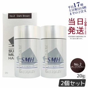 【2個セット】ルアン スーパーミリオンヘアー No.2 ダークブラウン 20g 薄毛 隠し 粉 透けない 微細パウダー 男女兼用