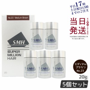 【5個セット】ルアン スーパーミリオンヘアー No.23 ミディアムブラウン 20g 薄毛 隠し 粉 透けない 微細パウダー 男女兼用