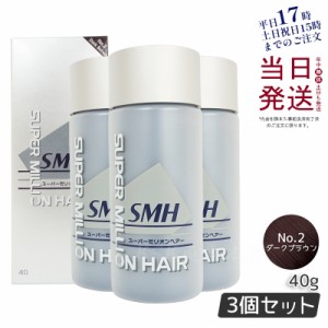 【3個セット】ルアン スーパーミリオンヘアー No.2 ダークブラウン 40g 薄毛隠し 白髪隠し 男性用 女性用 薄毛 白髪 円形脱毛症 対策 頭