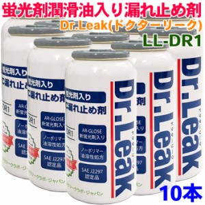 ドクターリーク 蛍光剤潤滑油入り漏れ止め剤 LL-DR1 10本セット PAGオイル ベルト式コンプレッサー用 蛍光剤入りエアコンガス漏れ止め剤