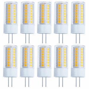 G4口金 LED電球 5W 電球色 3000K 30W白熱電球相当 110V LEDライト 調光不可能 全方向照明 電球色-10個入り