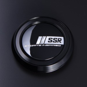 SSR アルミレーシングキャップ Bタイプ SL  ブラックアルマイト（PCD108〜130用） パーツ240BL センターキャップ SSRホイールと同時注文