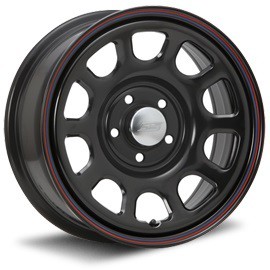 MLJ デイトナ SS 16インチ 7.0J +35 5-114.3 ブラック（レッド/ブルーライン） 4本で送料無料 DAYTONA SS 1本