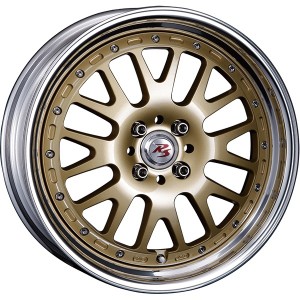 CRIMSON RS WP MAXI MONOBLOCK 16インチ 5.5J +45 4-100 ゴールド/ポリッシュリップ1台分/4本セット クリムソン RS WP MAXI モノブロック